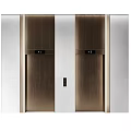 Modern Elevator Lobby Design With Metallic Doors And Control Panel