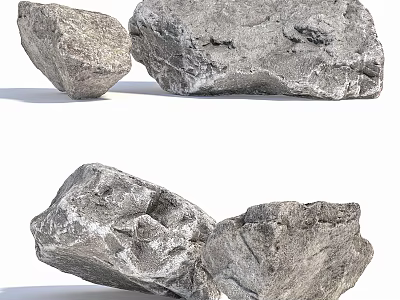 Natural Stone And Wood Materials With Rustic Texture For Home Decor Projects 3d model