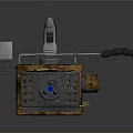 Mechanical Weapon 3D Model With Metal Components Wooden Parts Barrel And Grip Design
