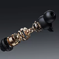 Wireless In Ear Headphone Speaker With Premium Gold Black Sleek Metal Internal Components And High Quality Audio