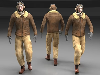 foreign european and american pilots 3d model foreign european and american pilots 3d model