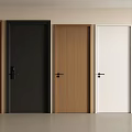 Interior Hinged Doors in Various Colors with Sleek Design and Black Handles