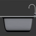 Kitchen Electronic Appliance Stainless Steel Sink With Faucet And Draining Board