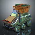 Modern Cartoon Car Homemade Car Armed Car Military Vehicle 3d model