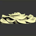 Golden Yellow Rose with Shiny Metallic Layered Petals Exhibiting Glossy Floral Design on Dark Background