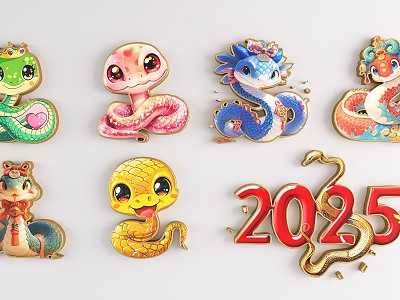 National Tide Year of the Snake Silhouette Year of the Snake Zodiac Snake Element Cartoon Snake Decoration Snake Beauty Element Year of the Snake Beauty model