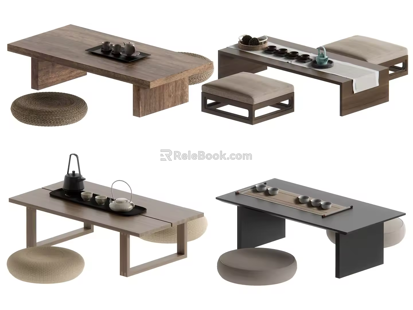 Chinese Tea Table Japanese Tea Table 3d model