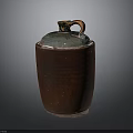 Handcrafted Brown Ceramic Sculpture Pottery With Lid And Handle Design