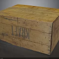 Vintage Wooden Crate Featuring KRAFT Lettering Distressed Wood And Metal Nails