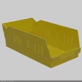 Yellow Plastic Storage Container for Home Organization with 6 Inches 4 Inches 11 Inches Dimensions