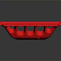 Red Plastic Construction Safety Barrier With White Label And Safe Site Text