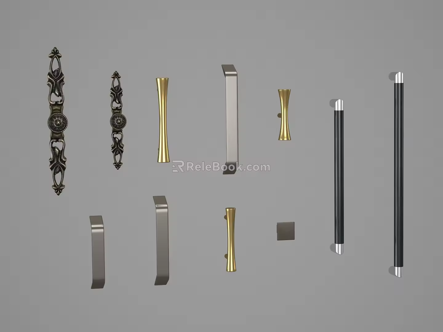 Classical hardware handle 3d model