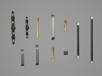 Classical hardware handle 3d model