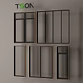 Modern Casement Windows With Metal And Wooden Frames Clear Glass Multiple Styles