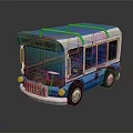 Modern Cartoon Bus Large Bus CMB Medium Van 3d model