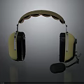 Yellow Over Ear Electronic Headphones With Built in Microphone And Comfortable Headband