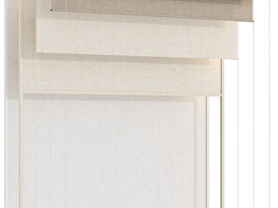 Curtain pull curtain sunshade curtain roller blind 3d model