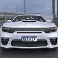 White Modern Sedan Car With Stylish Exterior And Black Wheels