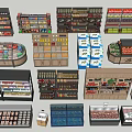 Diverse Retail Display Shelves For Grocery Beverage Snack Merchandise With Multi Tiered Modern Design