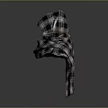 Stylish Plaid Hooded Scarf Design With Checkered Pattern And Warm Fabric