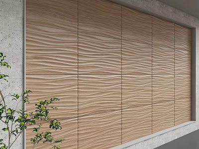 Modern background wall 3d model