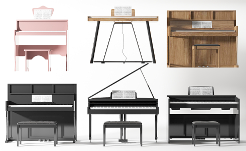 Modern Piano 3d model