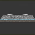 Railway Track Structure With Rails Sleepers Gravel Ballast And Concrete Base Layer
