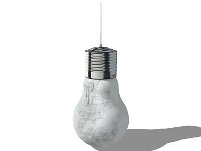 Modern Home Pendant Light Featuring Bulb Shape And Cracked Texture 3d model