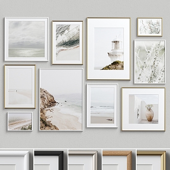 Modern photo wall 3d model