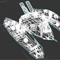 Sci-fi flying machine jet plane spaceship spaceship 3d model