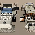 Various Double Bed Designs With Different Headboards Linens Pillows Nightstands And Lamps