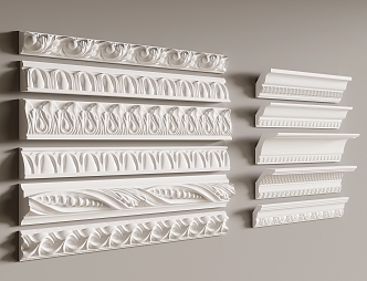 French line plaster line 3d model