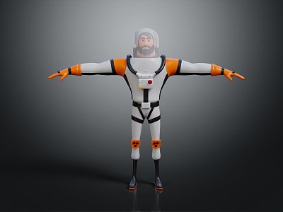 Modern Astronaut Spaceman Space Suit Space Suit 3d model