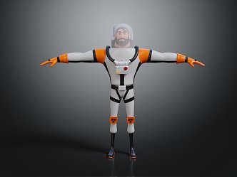 Modern Astronaut Spaceman Space Suit Space Suit 3d model