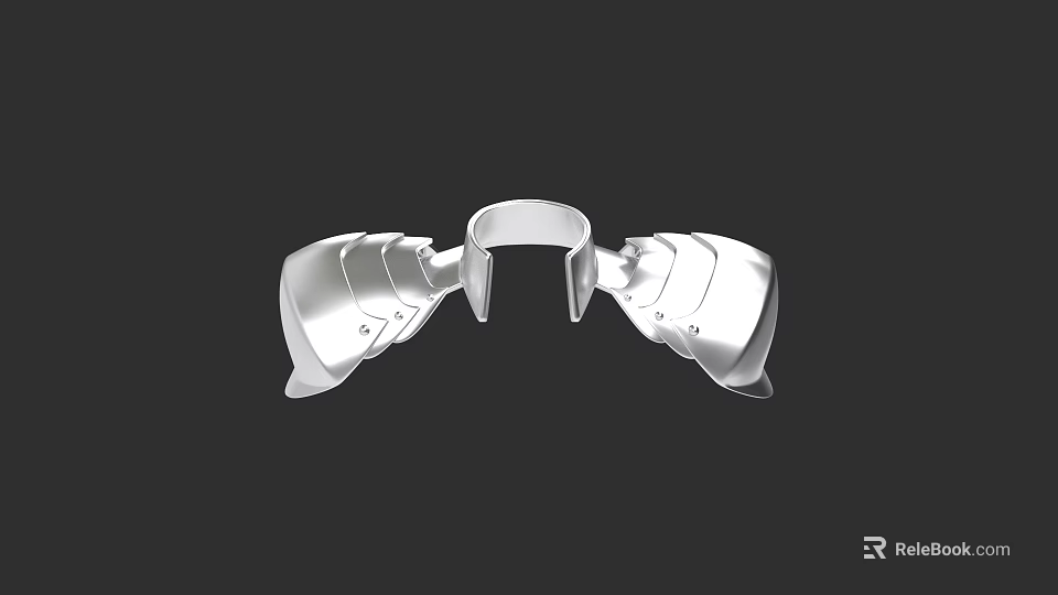 Silver Metallic Supportive Clothing Structure With Modern Shiny Design For Innerwear 3d model 