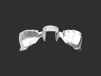 Silver Metallic Supportive Clothing Structure With Modern Shiny Design For Innerwear 3d model