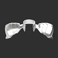 Silver Metallic Supportive Clothing Structure With Modern Shiny Design For Innerwear