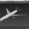 FedEx Commercial Passenger Airliner With White Fuselage Purple Tail And Logo