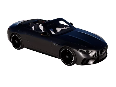Black Convertible Sports Car Featuring Open Top Luxury Design Sleek Exterior And Modern Headlights 3d model