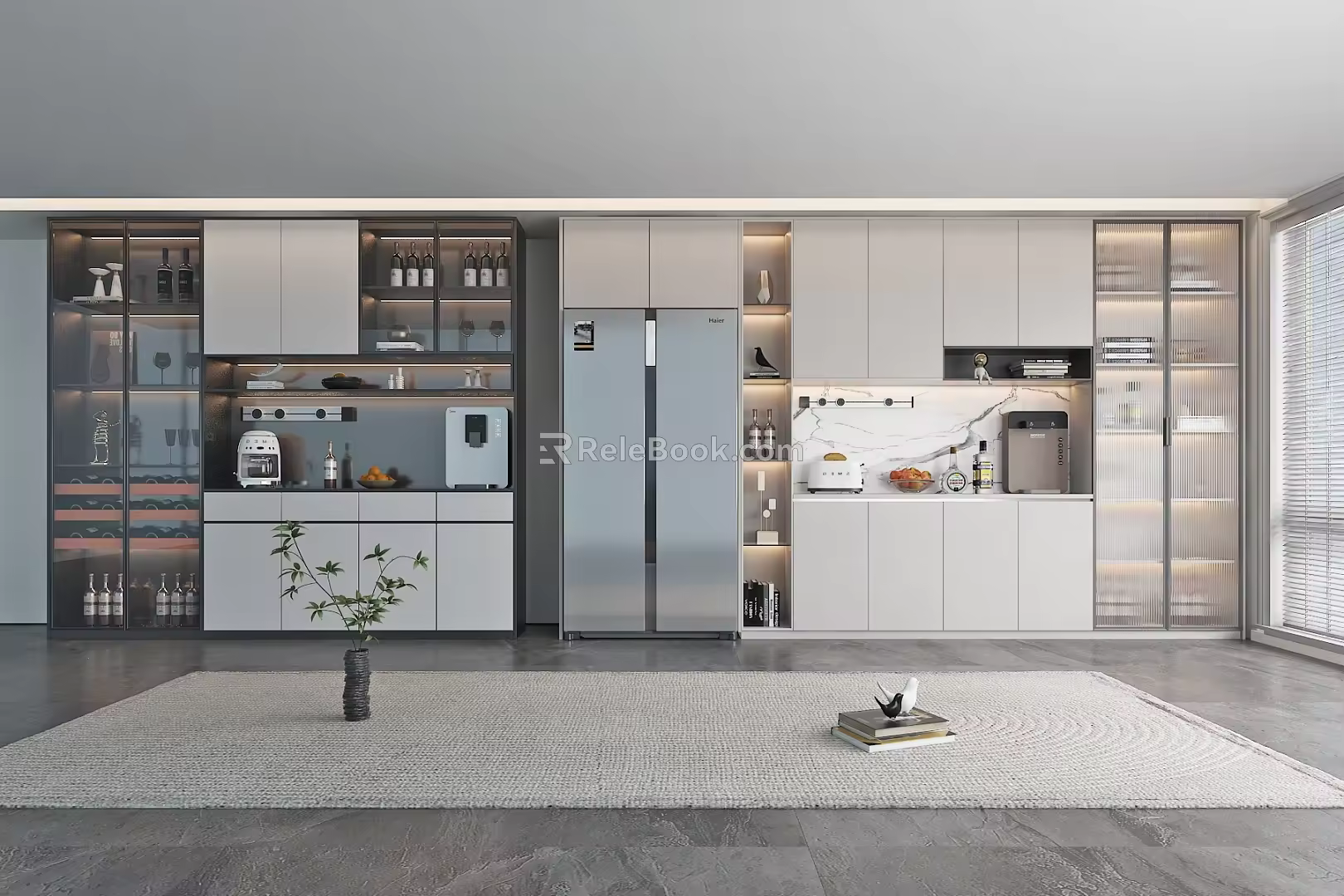 Modern Sideboard Wine Cabinet Dining Cabinet 3d model
