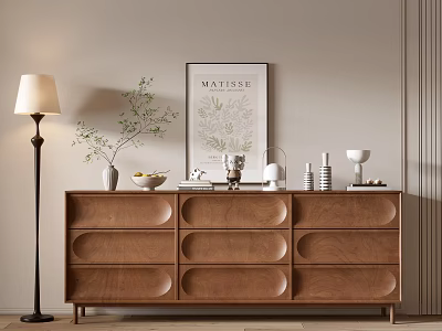 Quiet Antique Style Side Cabinet Simple Style Cabinet Whole Cabinet Dining Side Cabinet Balcony Cabinet Locker Entrance Cabinet 3d model