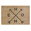 Square Coir Rugs with HOME Lettering and WELCOME Design for Entrance