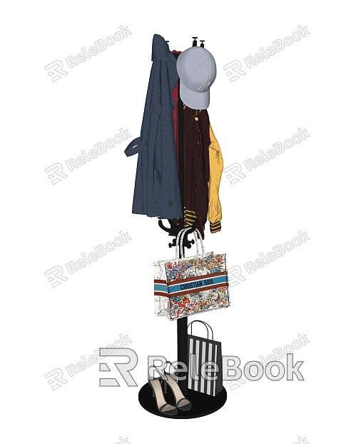 modern hanger hanger clothes shoes model