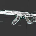 White Modern Tactical Rifle With Magazine Grip And Rail System