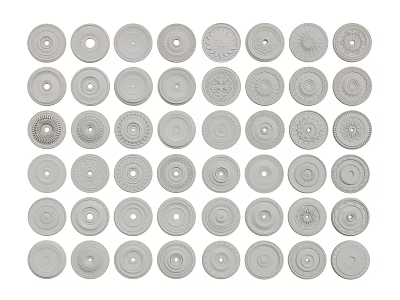 Ceiling Light Panels with Various Designs and Patterns for Home Decoration 3d model