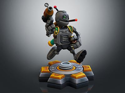 Modern Robot Warrior 3d model