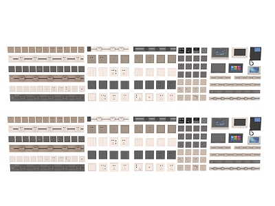 Hardware switch panel 3d model