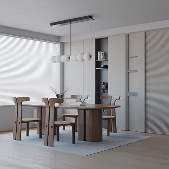 Modern table combination 3d model