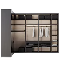 Modern Wardrobe Interior Design With Glass Doors Hanging Clothes Drawers And Shelves