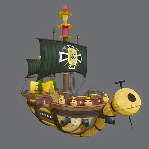 Modern Pirate Ship One Piece Pirate Ship 3d model